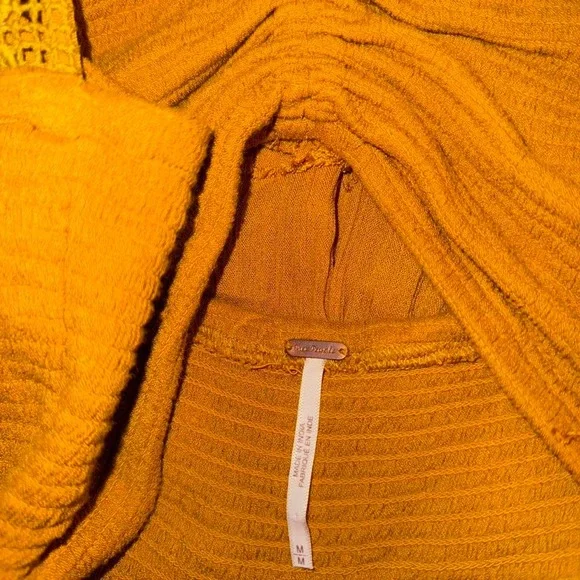 Free People Yellow Mustard Endless Summer Hot Dang Mini Dress‎ Size Medium NWOT